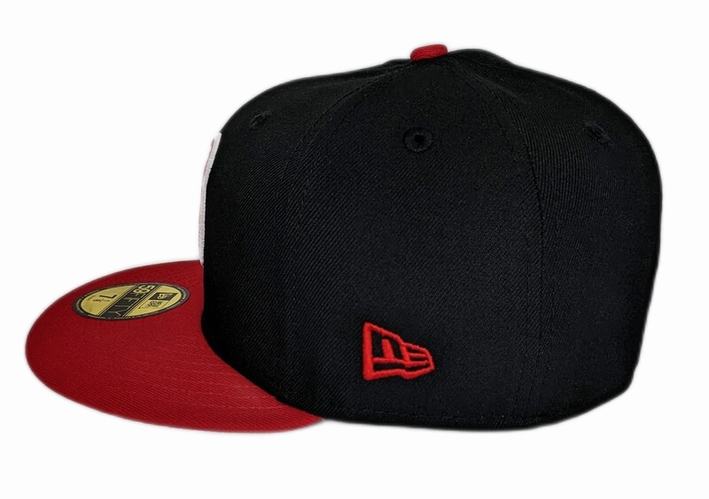 Iowa Cubs New Era MILB 2 Tone Black/Red Inspired Rock Pack 59FIFTY Fitted Hat