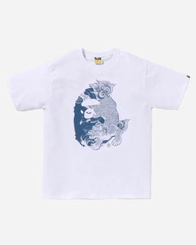 Japanese Tattoo Big Ape Head Tee White