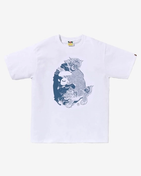 Japanese Tattoo Big Ape Head Tee White