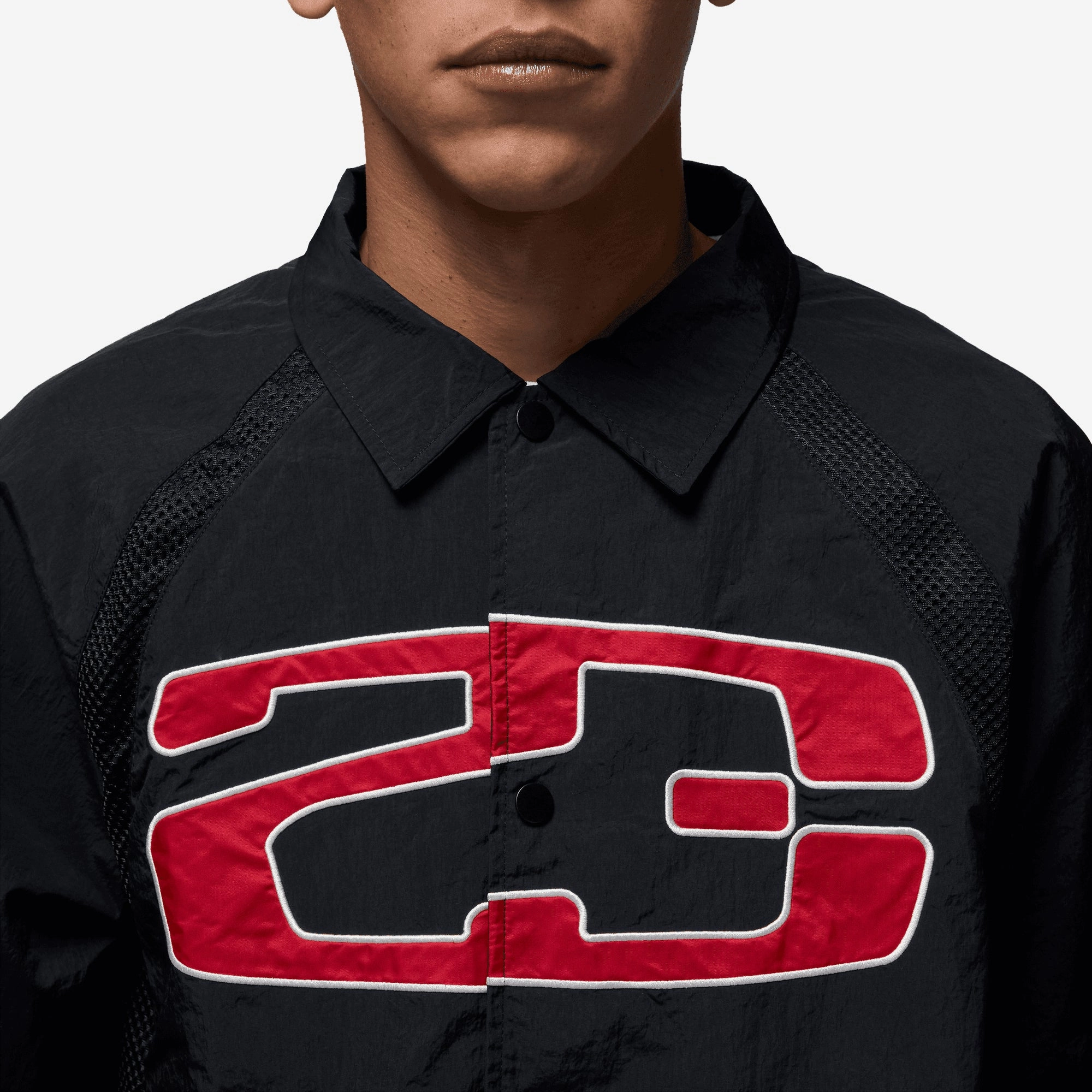 JORDAN | ESSENTIALS COACHES JACKET { BLACK/SAIL