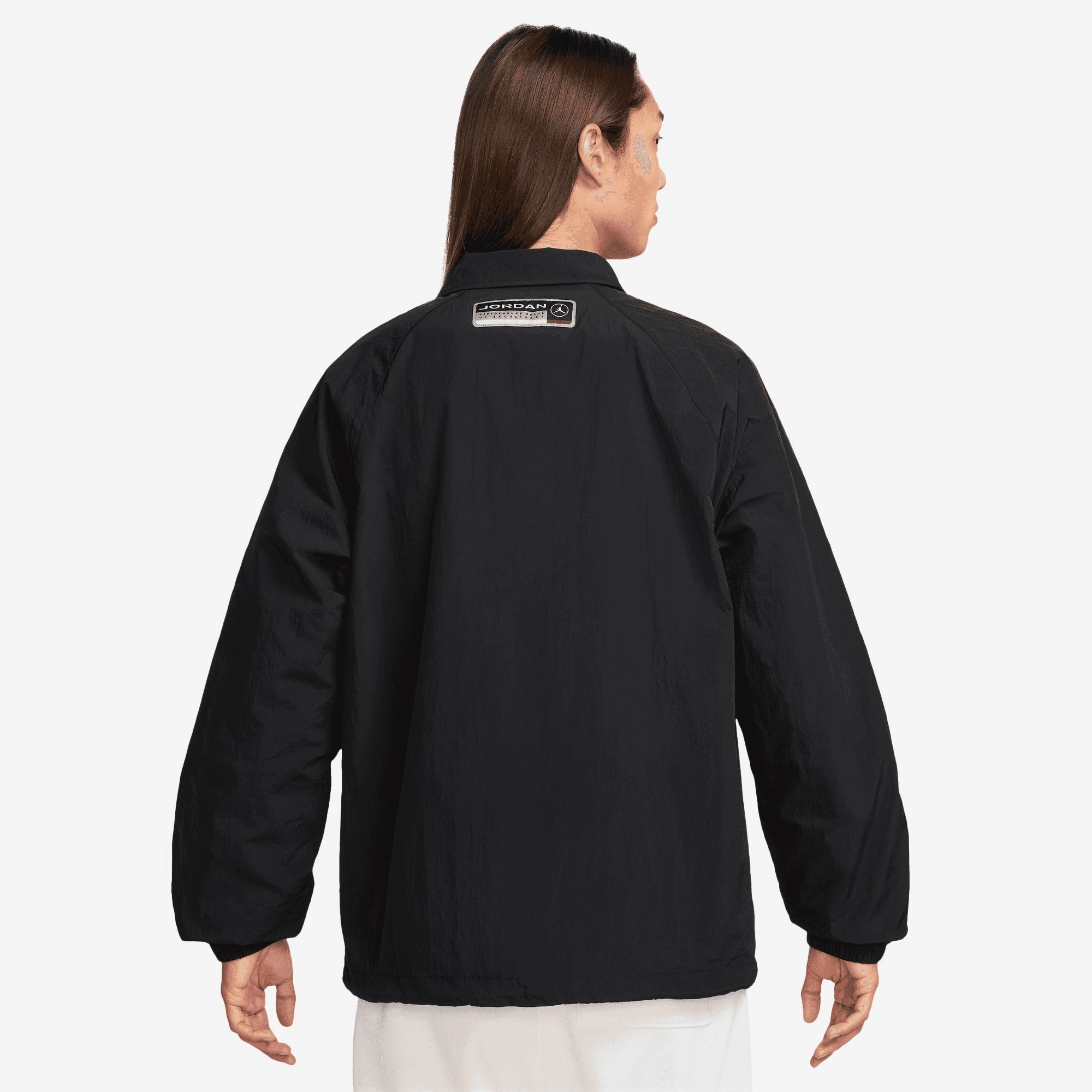 JORDAN | ESSENTIALS COACHES JACKET { BLACK/SAIL