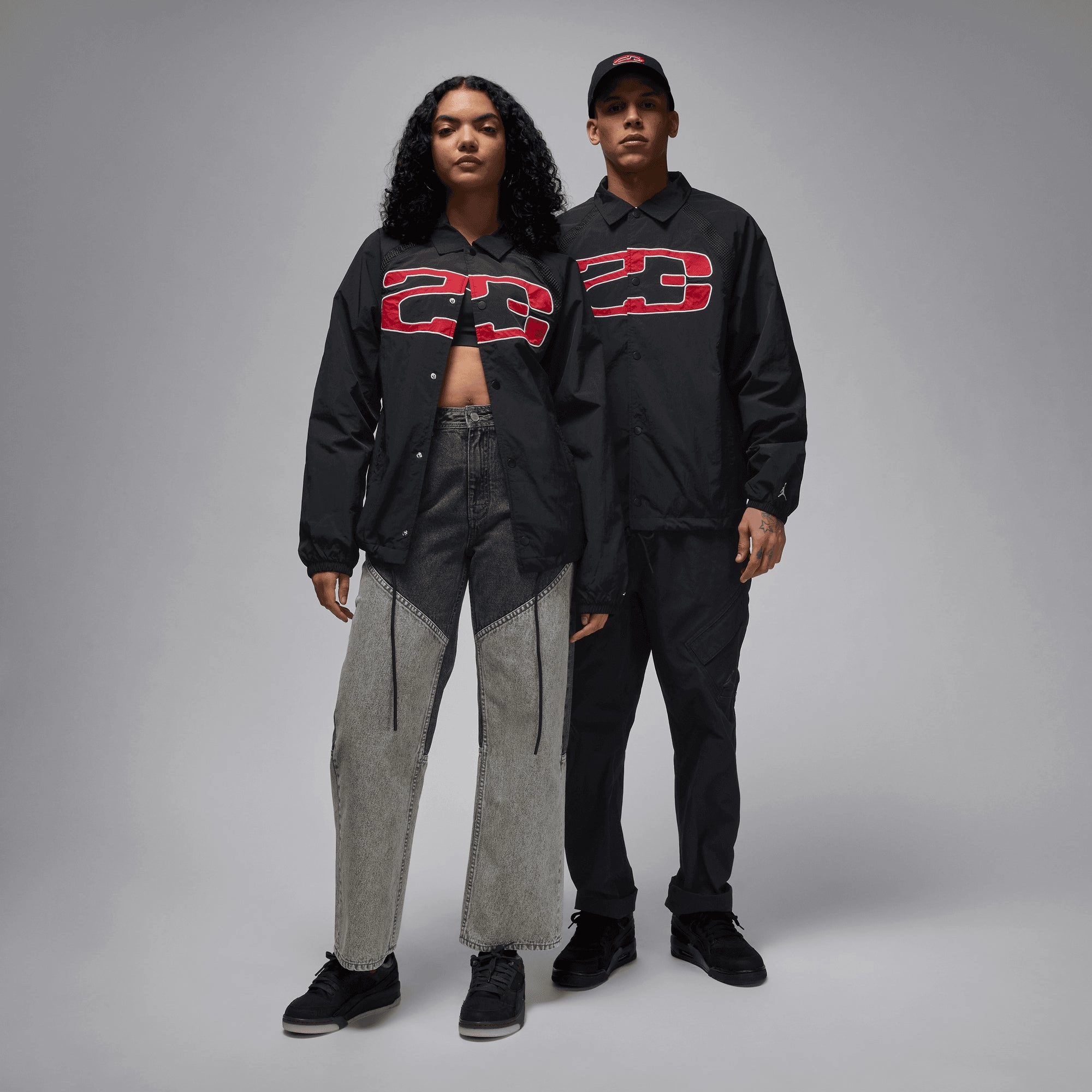 JORDAN | ESSENTIALS COACHES JACKET { BLACK/SAIL