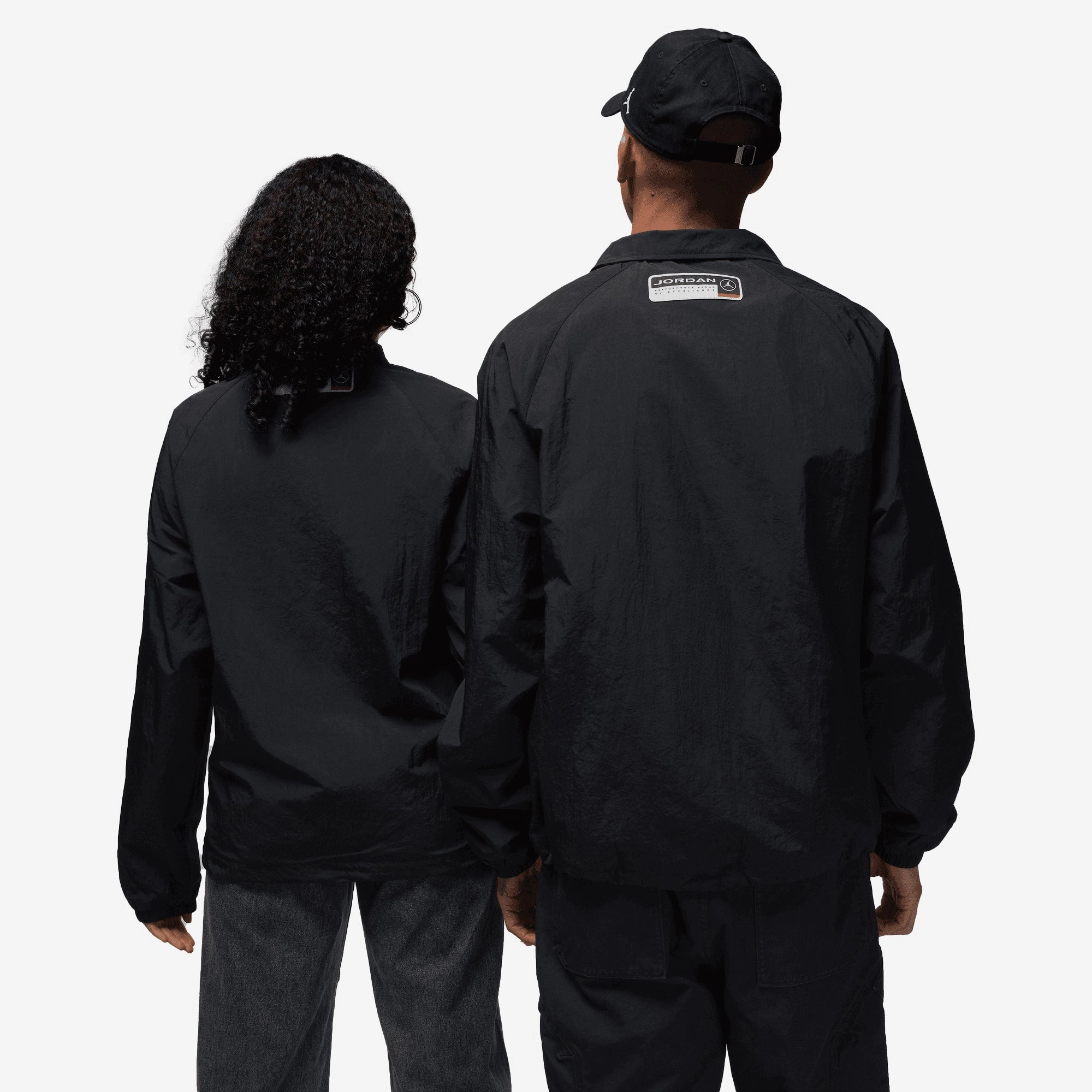 JORDAN | ESSENTIALS COACHES JACKET { BLACK/SAIL