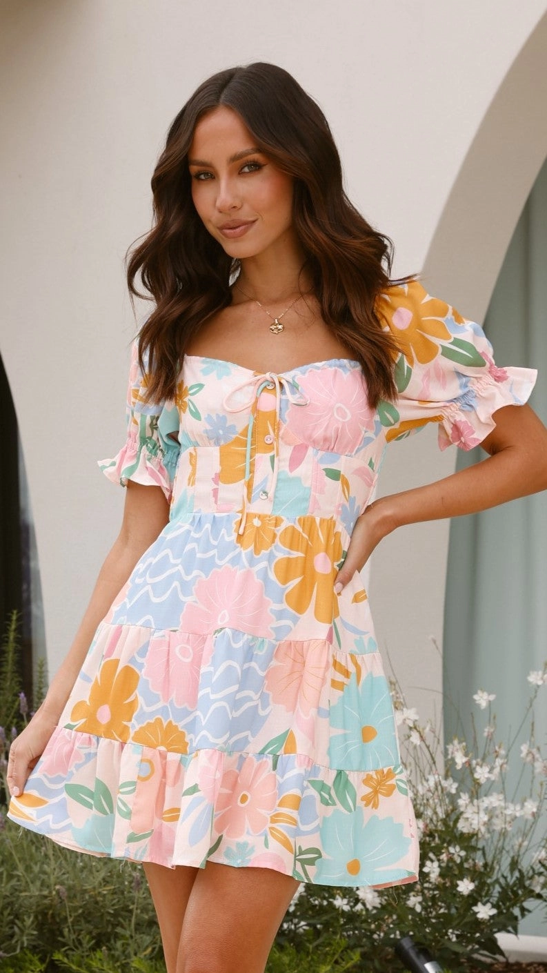 Kaley Mini Dress - Blush Petal