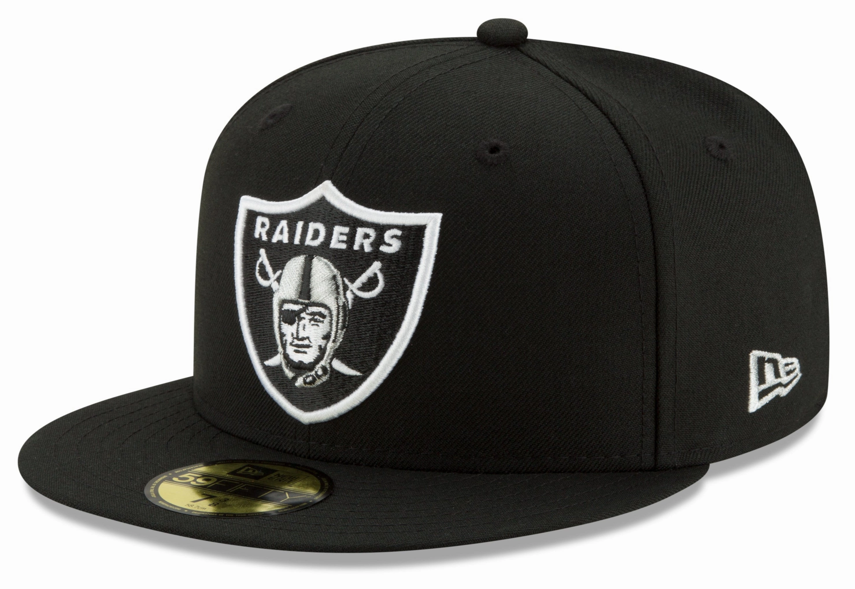 Las Vegas Raiders New Era Black Classic 59FIFTY Fitted Hat