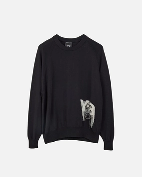 Logo Knit Crew Sweatshirt Black