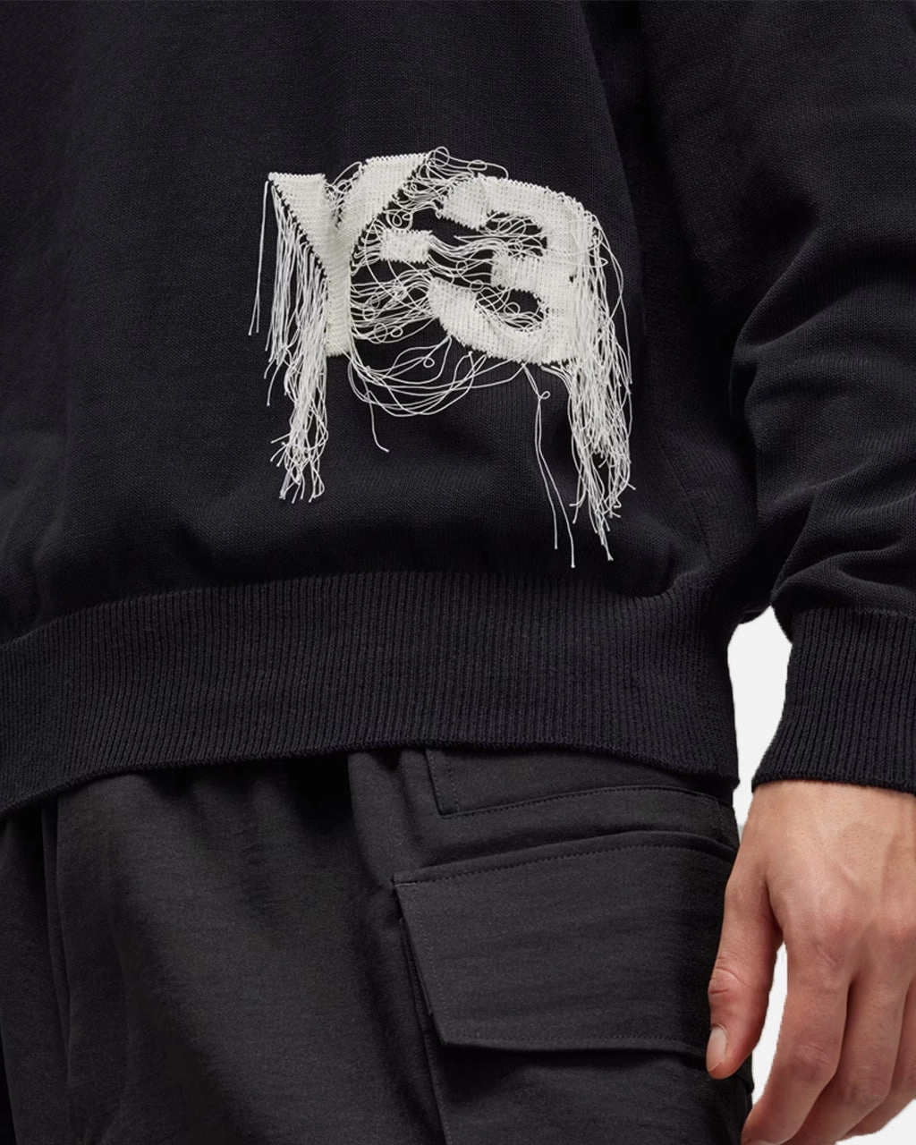 Logo Knit Crew Sweatshirt Black