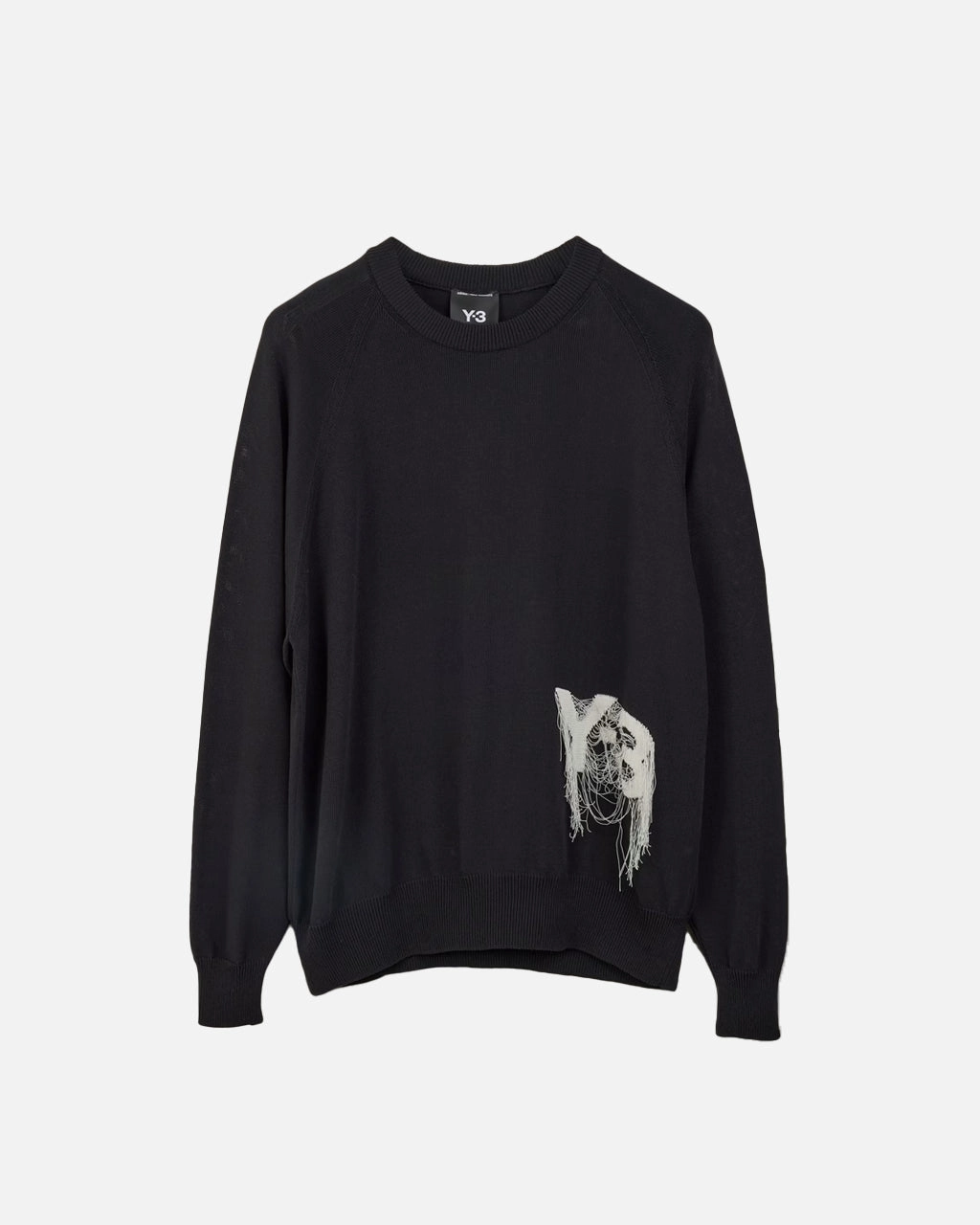 Logo Knit Crew Sweatshirt Black
