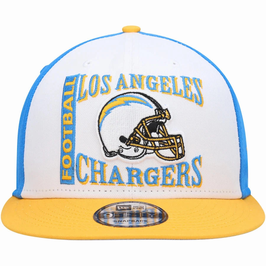 Los Angeles Chargers Retro Sport 3 Tone New Era 9FIFTY Snapback Hat