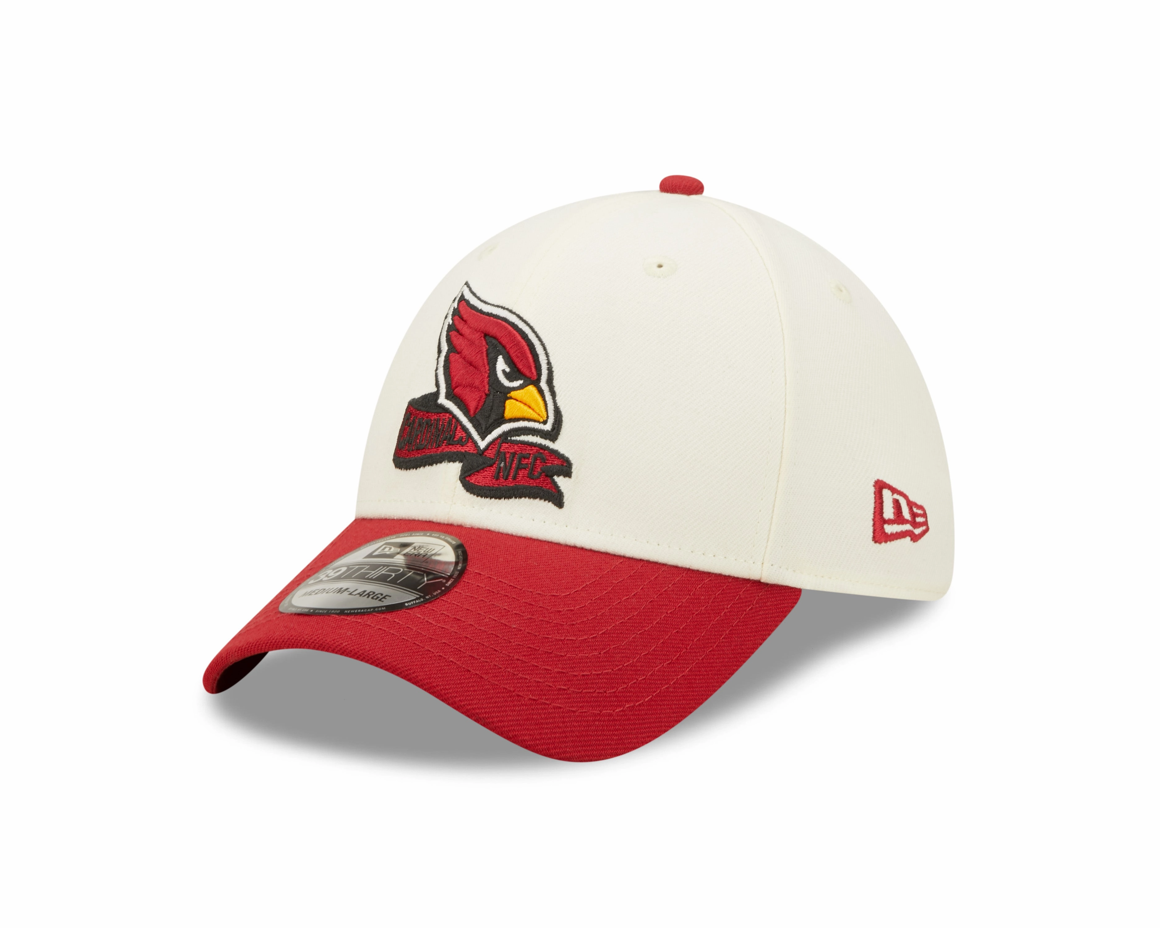 Men's Arizona Cardinals New Era Cream/Red 2022 Sideline 39THIRTY Flex Hat