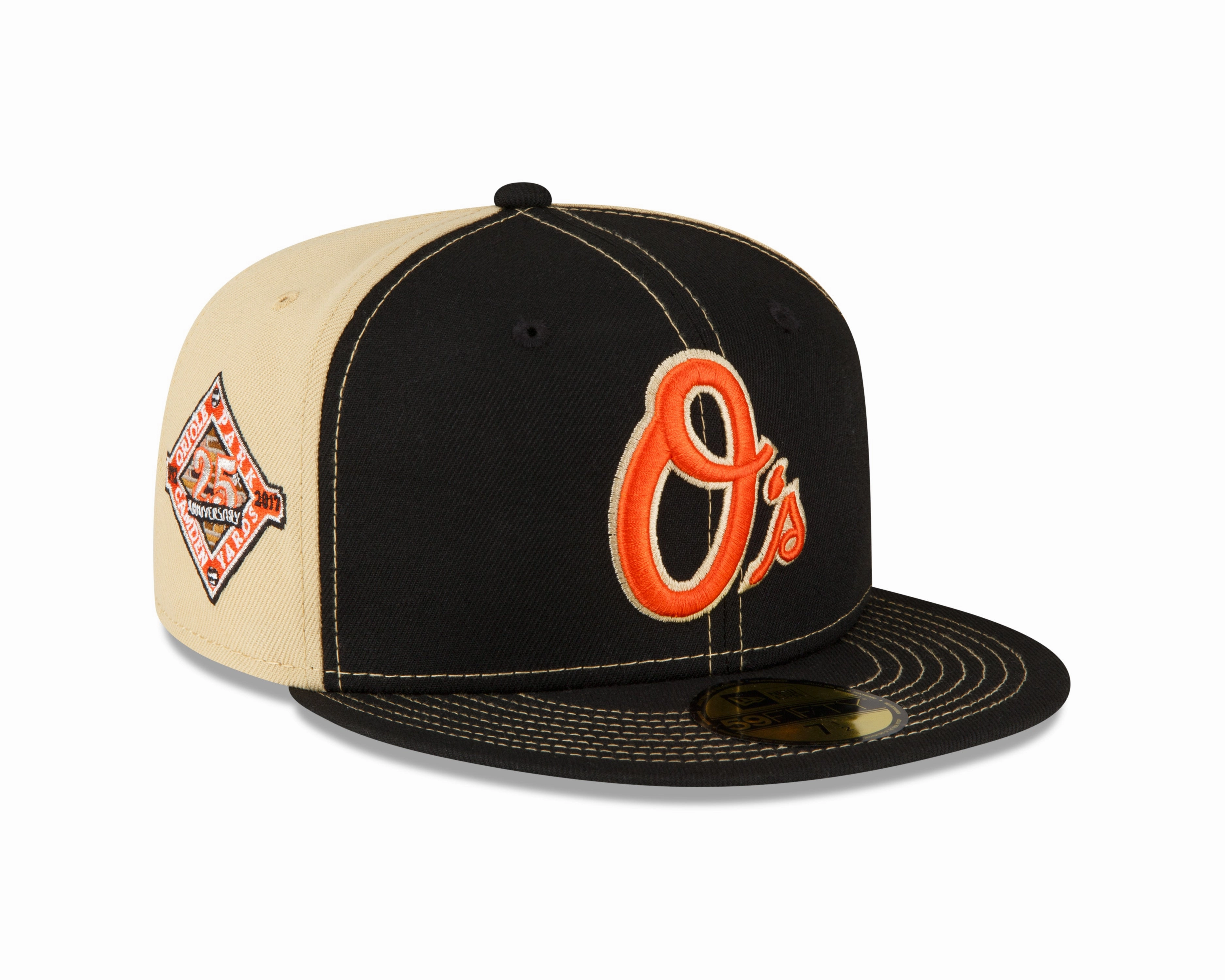 Men's Baltimore Orioles New Era Black/Vegas Gold 59FIFTY Fitted Hat