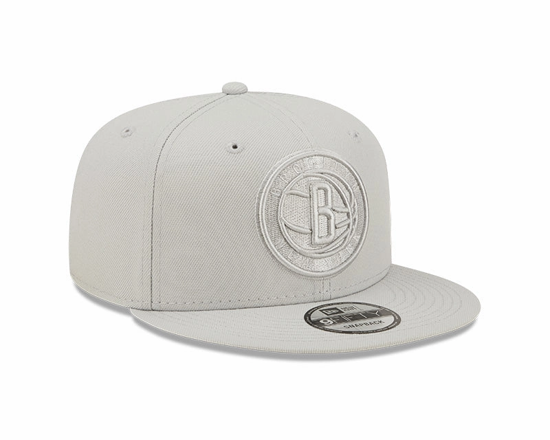 Men's Brooklyn Nets New Era Silver Color Pack 9FIFTY Snapback Hat
