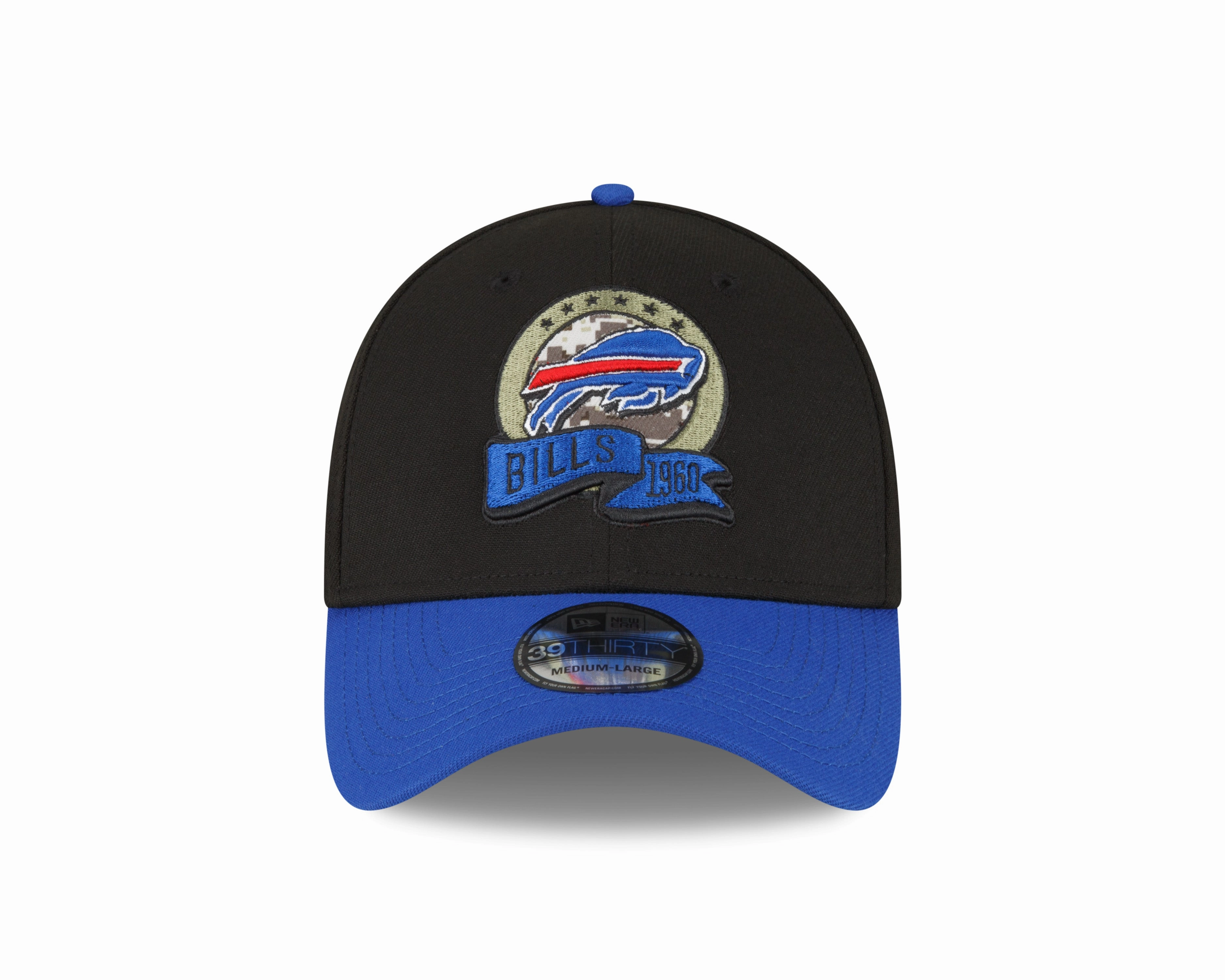 Men's Buffalo Bills New Era Black 2022 Salute to Service 39THIRTY Flex Hat