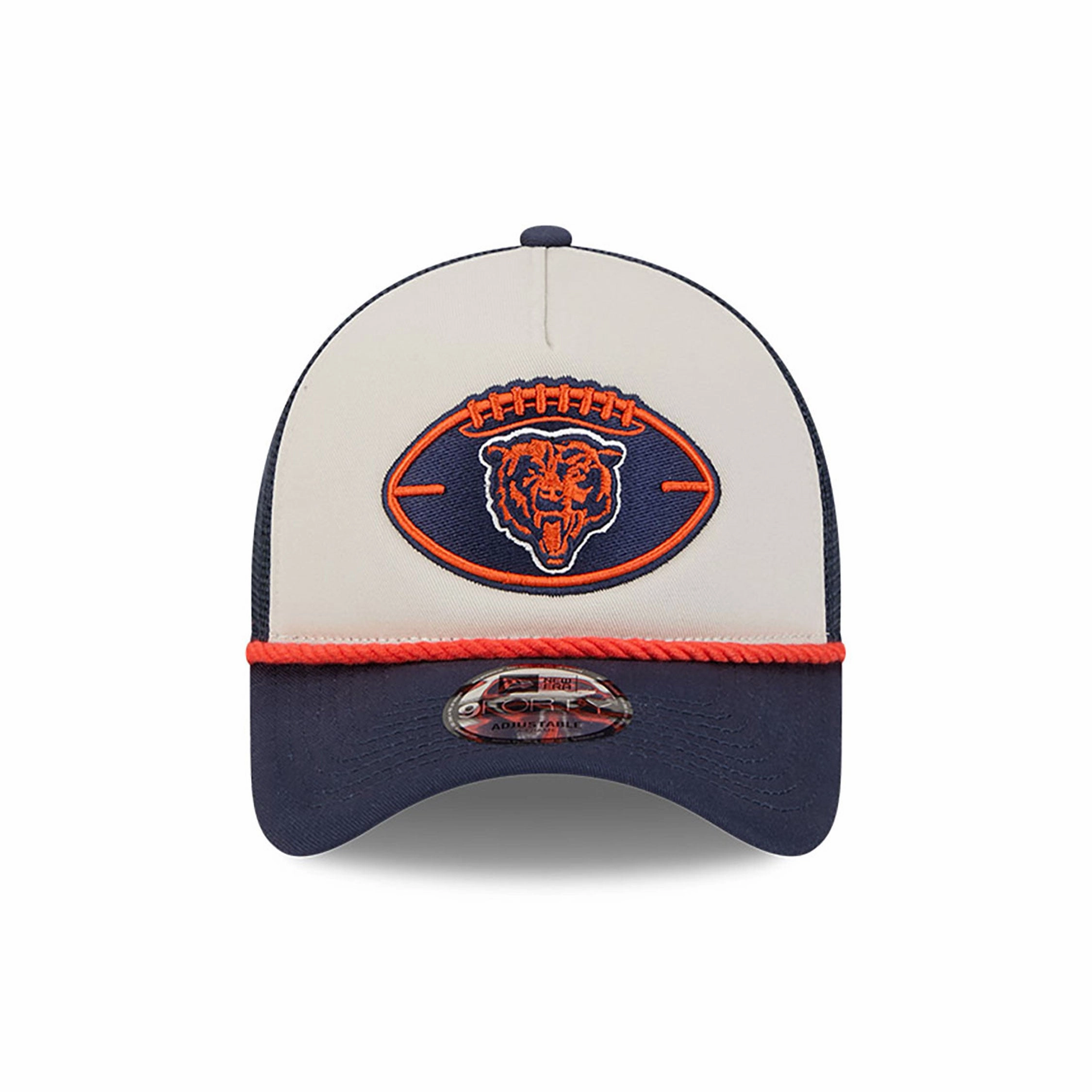 Men's Chicago Bears New Era 2024 Sideline Historic Stone/Navy 9FORTY A-Frame Adjustable Hat