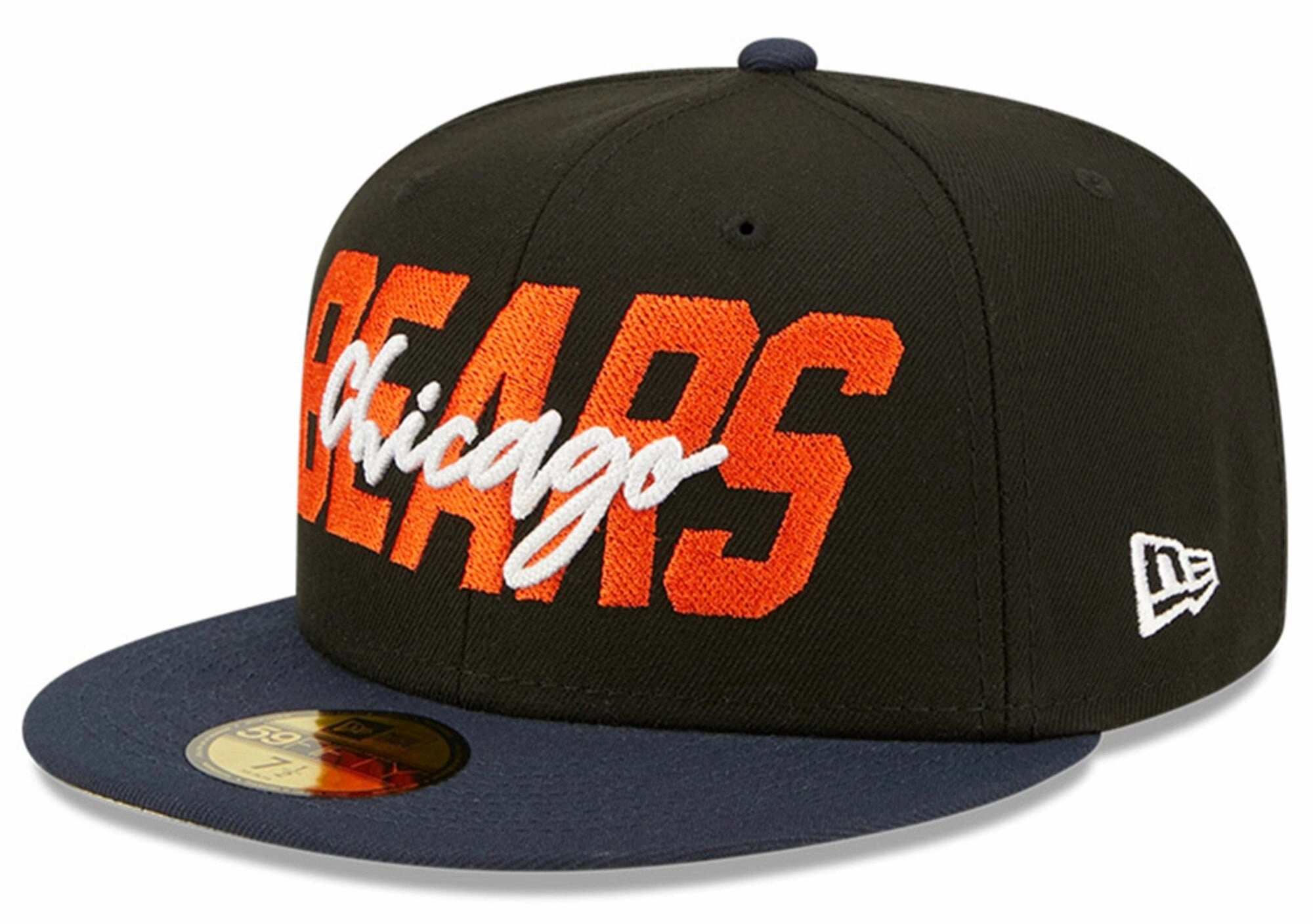Men's Chicago Bears New Era Black/Navy 2022 NFL Draft On Stage 59FIFTY Fitted Hat