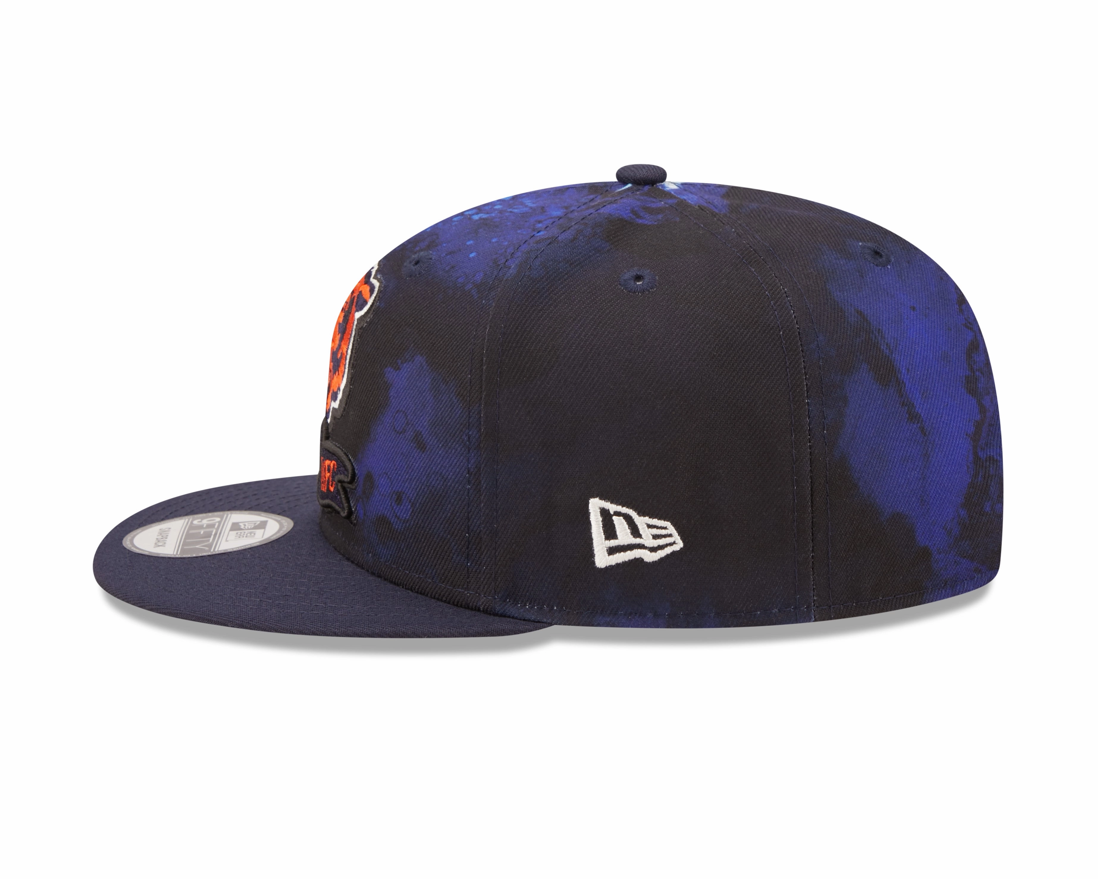 Men's Chicago Bears New Era Navy Ink 2022 NFL Sideline Mascot Logo 9FIFTY Snapback Adjustable Hat