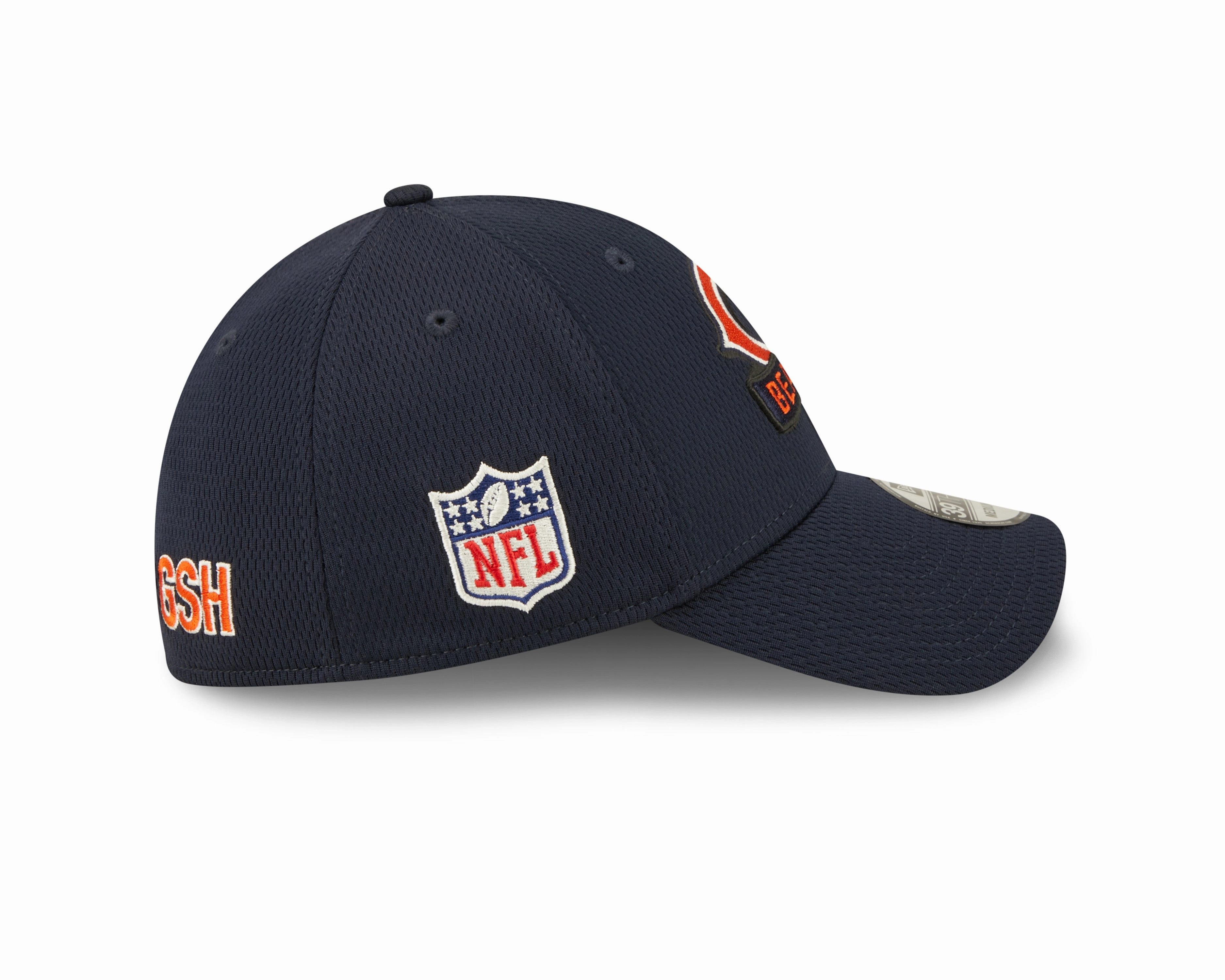 Men's Chicago Bears Primary Logo New Era Navy 2022 Sideline Coaches 39THIRTY Flex Hat