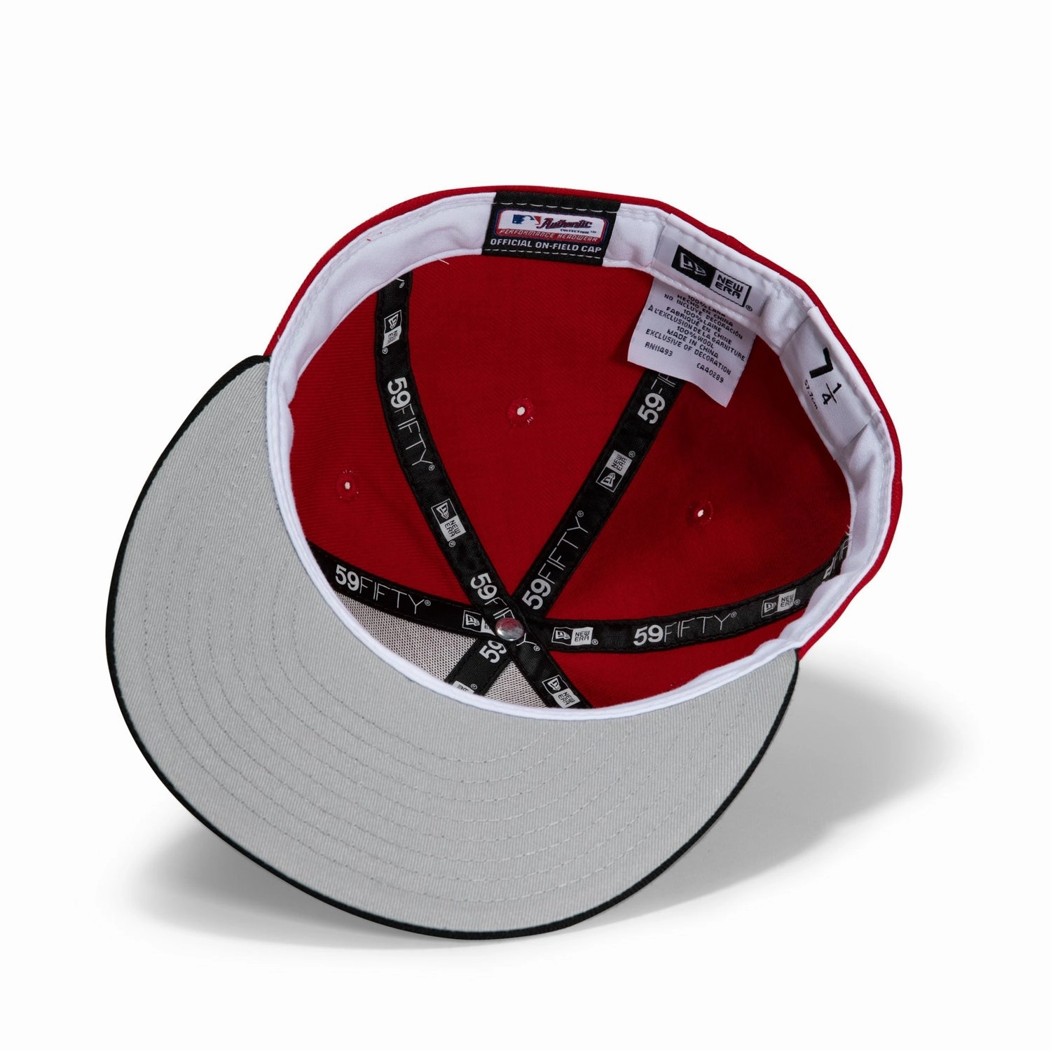 New Era 59Fifty Retro On-Field Cincinnati Reds Road Hat - Red, Black