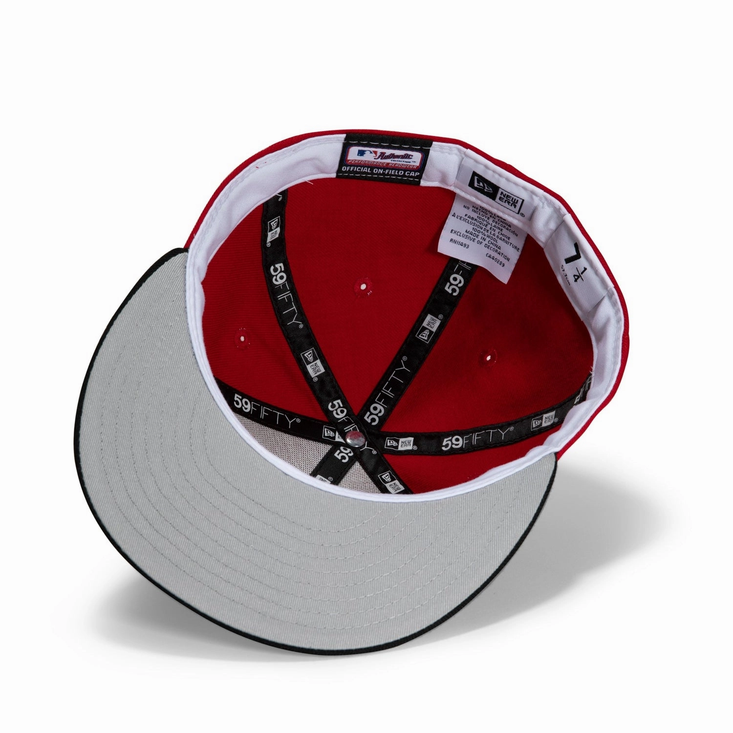 New Era 59Fifty Retro On-Field Cincinnati Reds Road Hat - Red, Black
