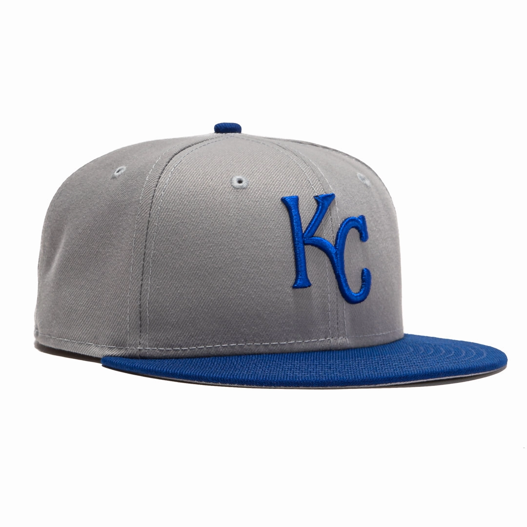 New Era 59Fifty Retro On-Field Kansas City Royals Hat - Gray, Royal
