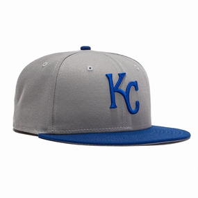 New Era 59Fifty Retro On-Field Kansas City Royals Hat - Gray, Royal