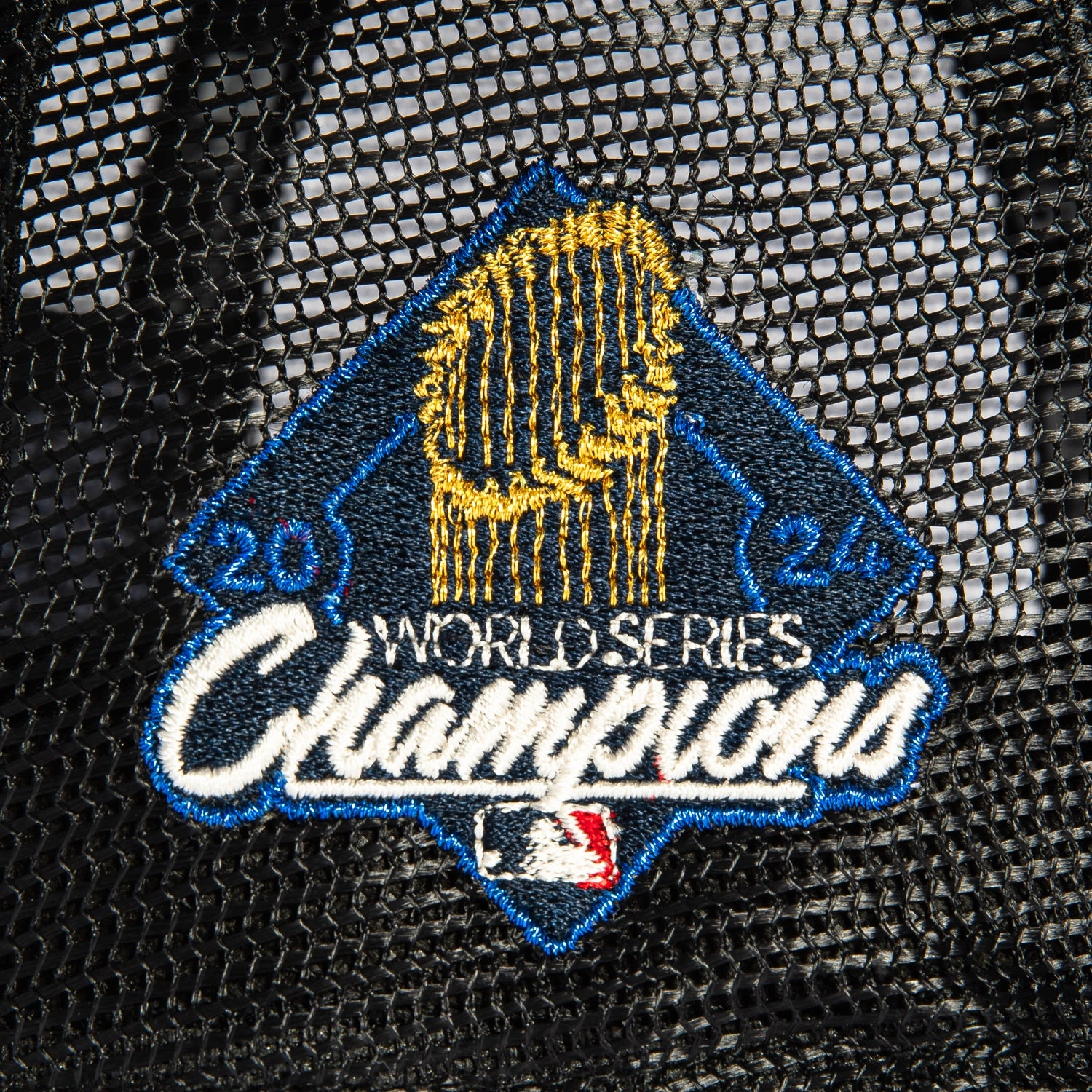 New Era 9Fifty A-Frame Los Angeles Dodgers 2024 World Series Champions Patch Spring Training Snapback Hat - Black