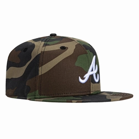New Era 9Fifty MLB Basic Atlanta Braves Snapback Hat - Camo. White