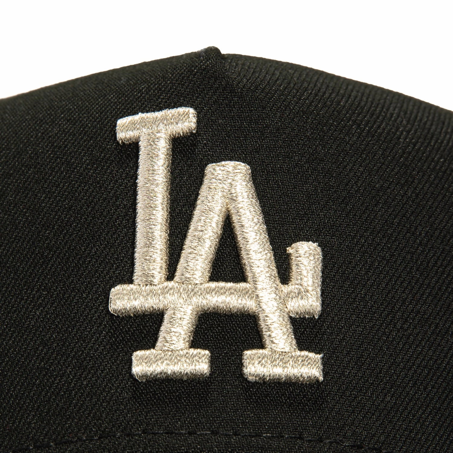 New Era 9Forty A-Frame Los Angeles Dodgers 1988 World Series Patch Snapback Hat - Black. Metallic Silver