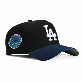 New Era 9Forty A-Frame Los Angeles Dodgers 50th Anniversary Stadium Patch Snapback Hat - Black. Navy