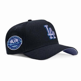 New Era 9Forty A-Frame Los Angeles Dodgers 50th Anniversary Stadium Patch Snapback Hat - Navy