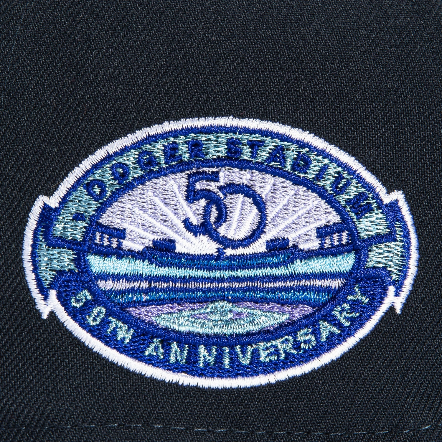 New Era 9Forty A-Frame Los Angeles Dodgers 50th Anniversary Stadium Patch Snapback Hat - Navy