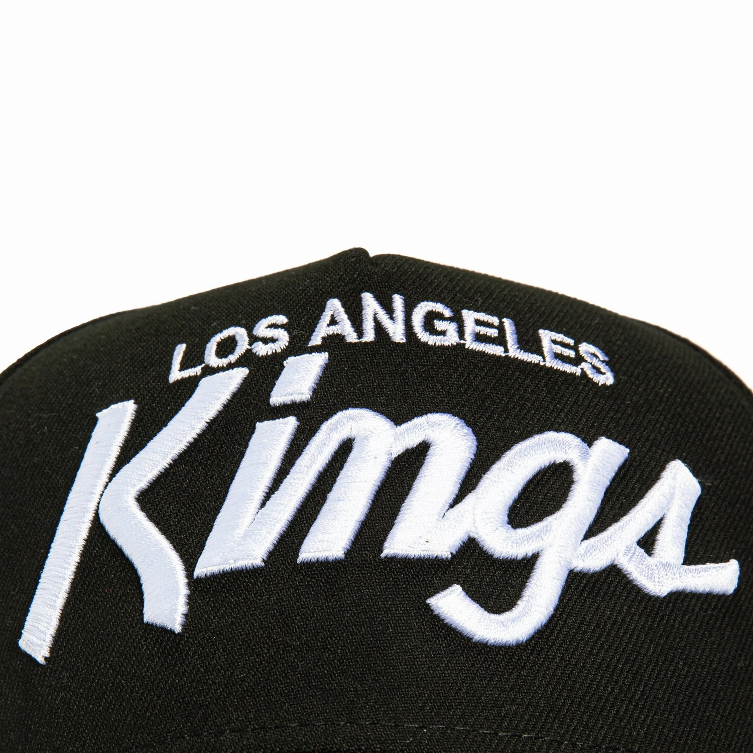 New Era 9Forty A-Frame Los Angeles Kings Script Snapback Hat - Black. White