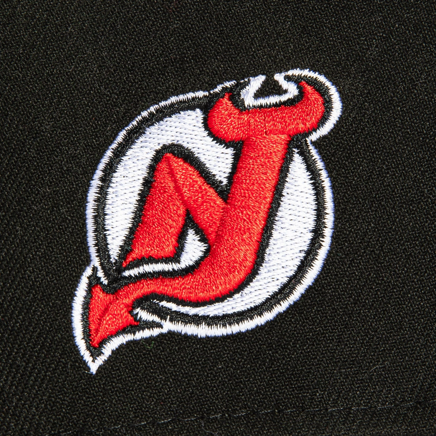 New Era 9Forty A-Frame Mascot New Jersey Devils Logo Patch NJ Devil Snapback Hat - Black, Red