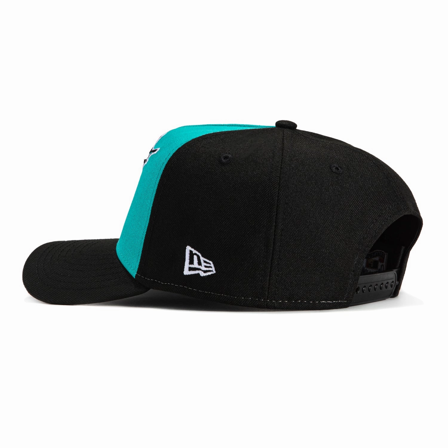 New Era 9Forty A-Frame Miami Marlins Snapback OTC Rail Hat - Black, Teal