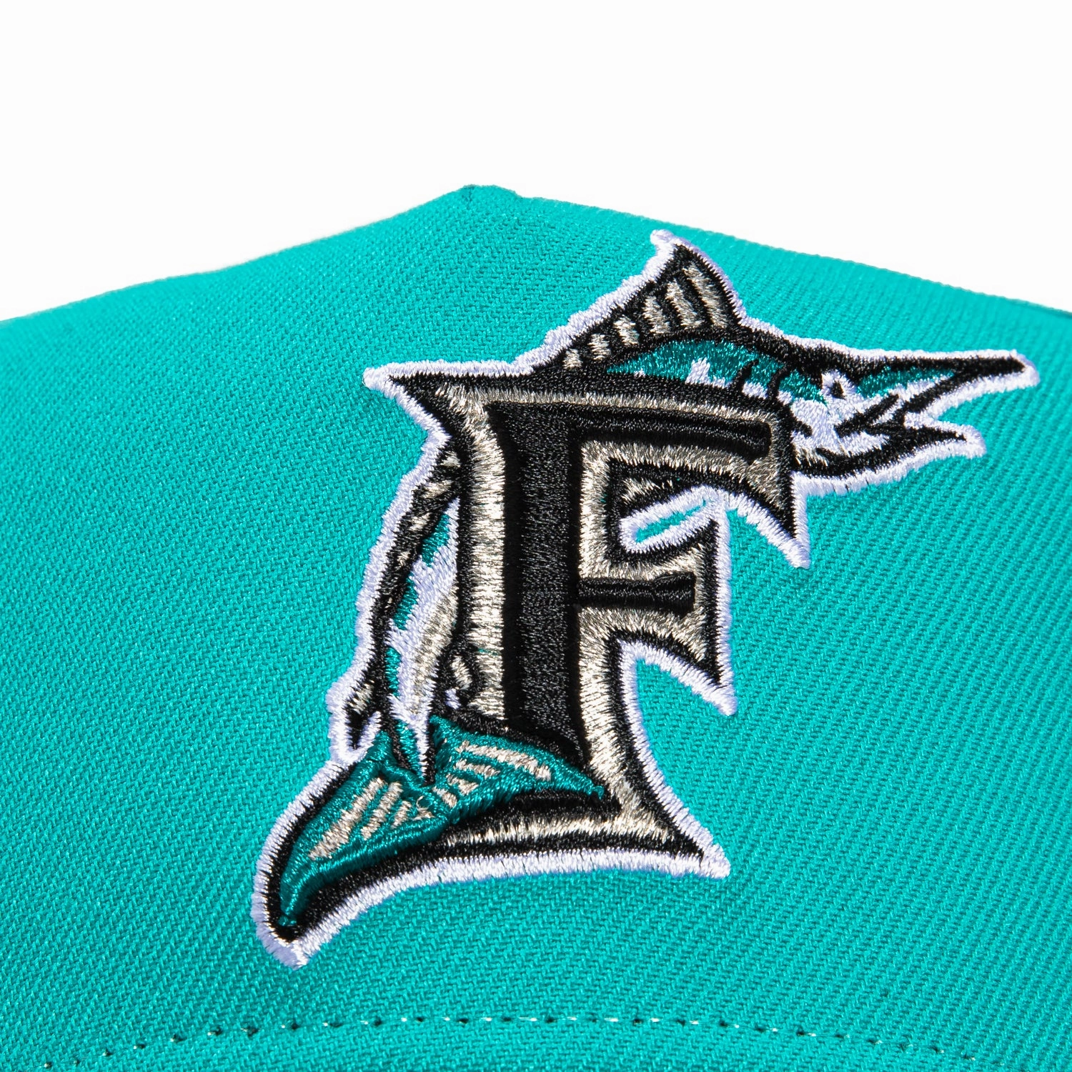 New Era 9Forty A-Frame Miami Marlins Snapback OTC Rail Hat - Black, Teal