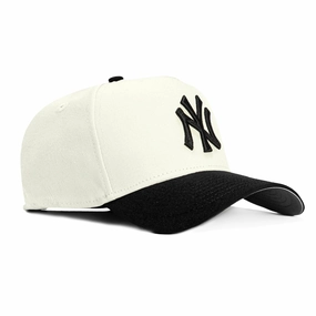 New Era 9Forty A-Frame New York Yankees Snapback Hat - White. Black