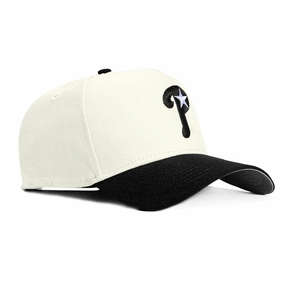 New Era 9Forty A-Frame Philadelphia Phillies Alternate Snapback Hat - White, Black