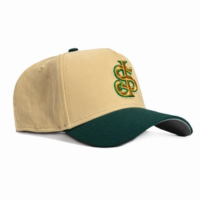 New Era 9Forty A-Frame San Jose Giants Snapback Hat - Tan. Green. Metallic Gold