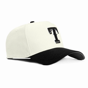 New Era 9Forty A-Frame Texas Rangers Snapback Hat - White, Black