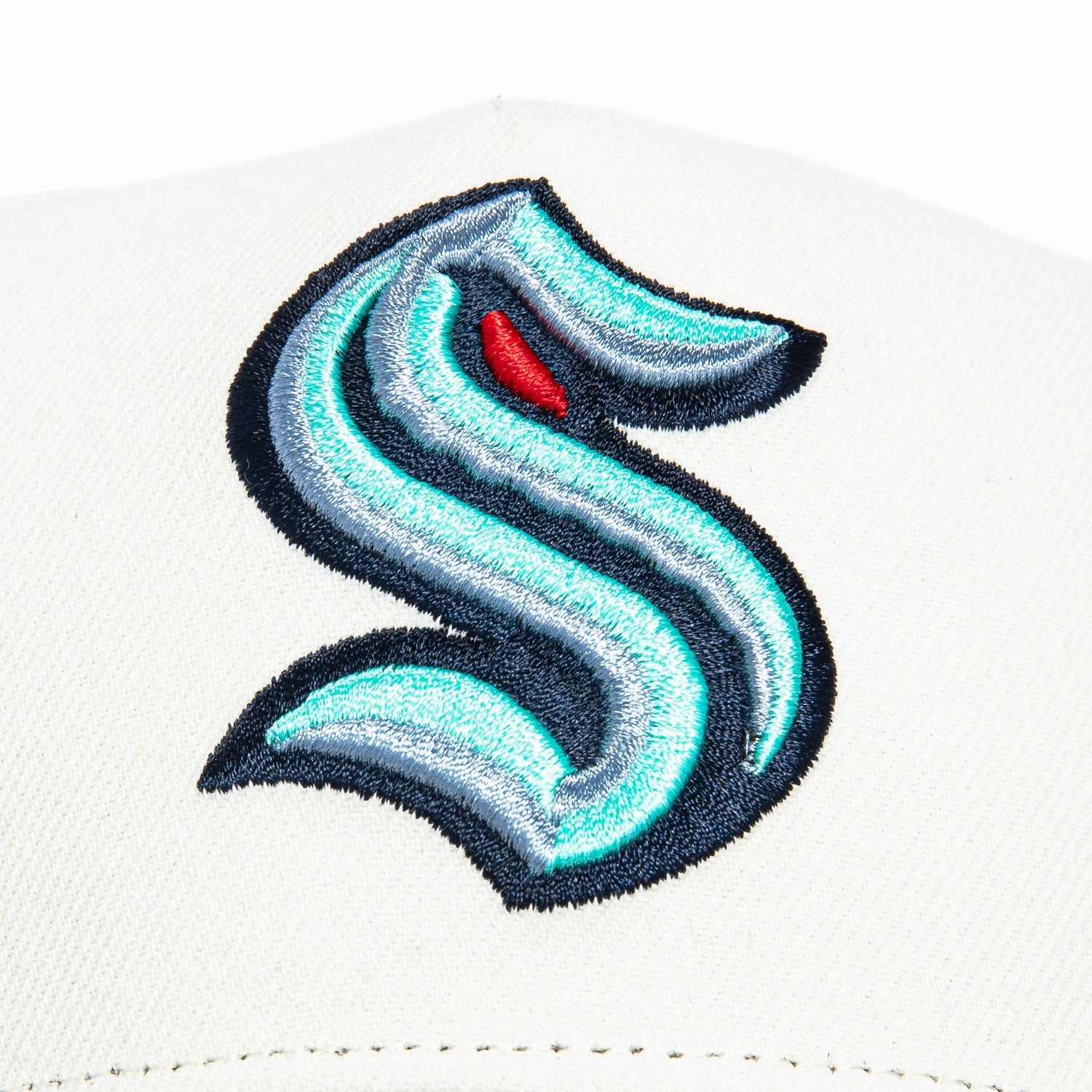 New Era 9Forty A-Frame White Dome Seattle Kraken Snapback Hat - White, Navy