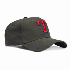 New Era 9twenty Stretch-Snap Ripstop Texas Rangers Adjustable Hat - Graphite