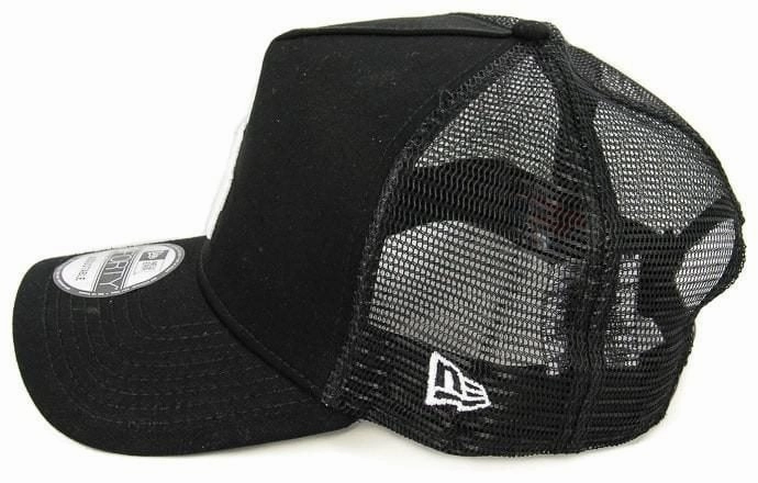 New Era Chicago Bulls 9FORTY A Frame Trucker Cap - Black/Black