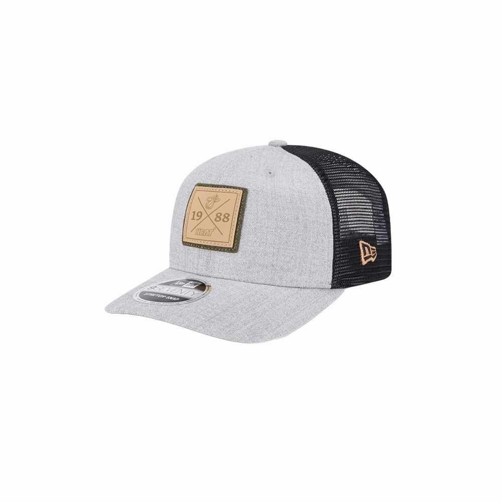 New Era Miami HEAT Heather Patch Trucker Snapback