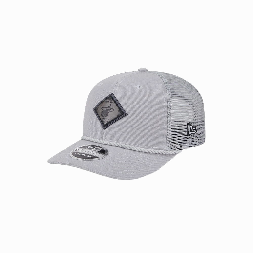 New Era Miami HEAT Leather Logo Stretch Snapback