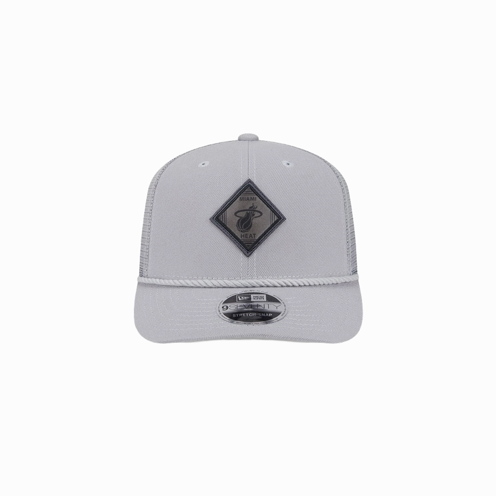 New Era Miami HEAT Leather Logo Stretch Snapback