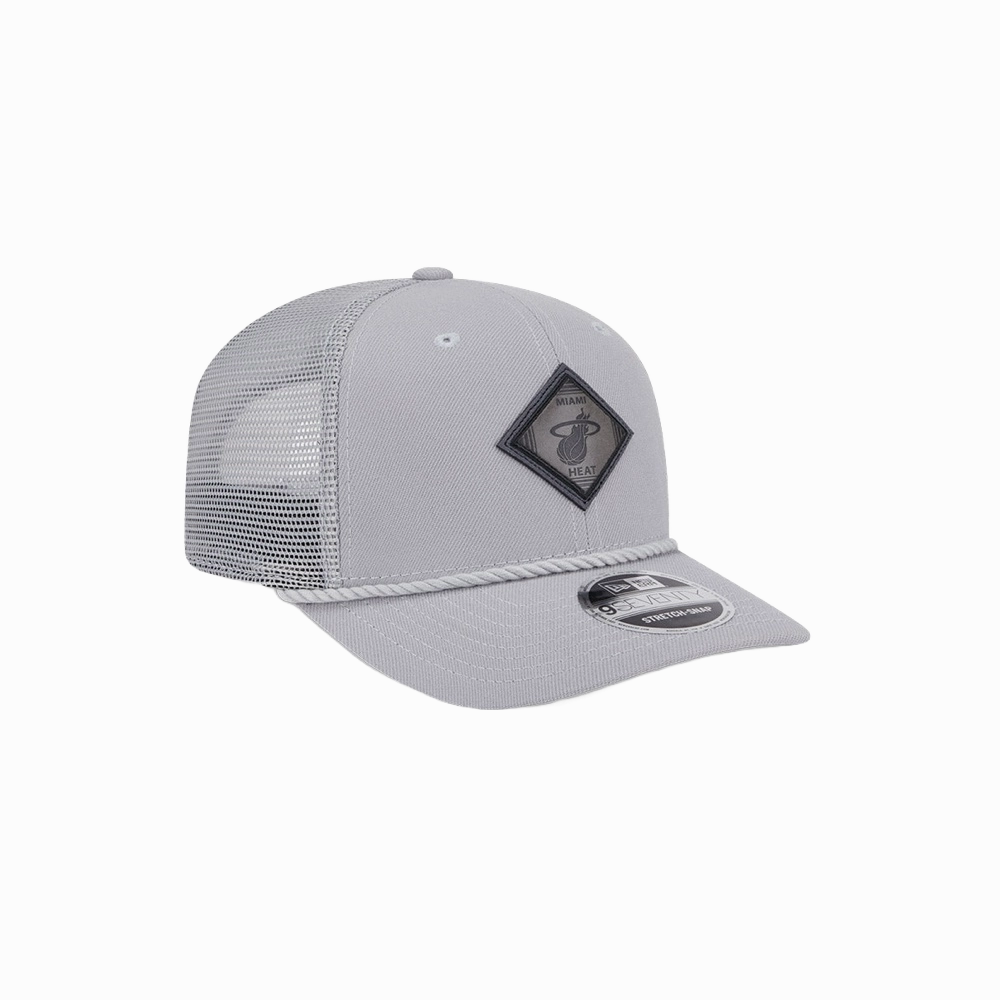 New Era Miami HEAT Leather Logo Stretch Snapback
