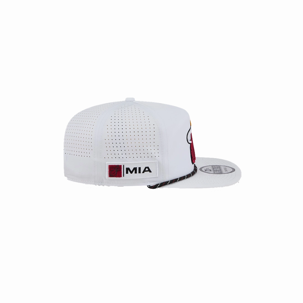 New Era Miami HEAT White Performance Rope Golfer
