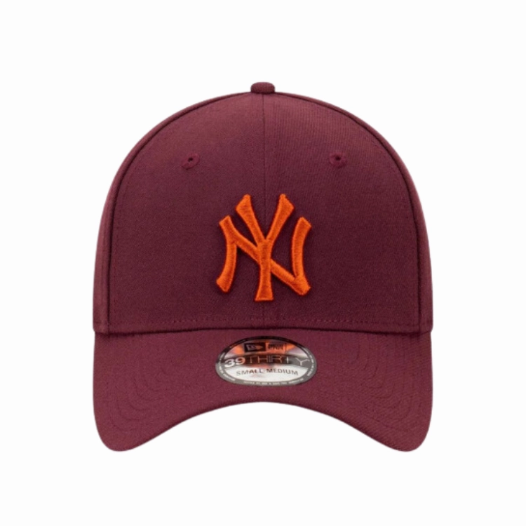 New Era New York Yankees 39THIRTY Cap - Maroon/Fight Orange