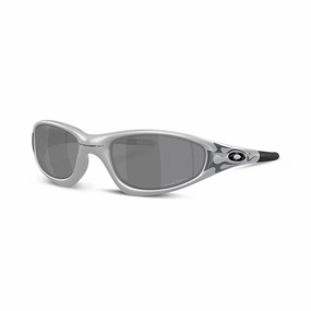 Oakley MUZM Straight Jacket 99 Silver Grey Flames w Prizm Black