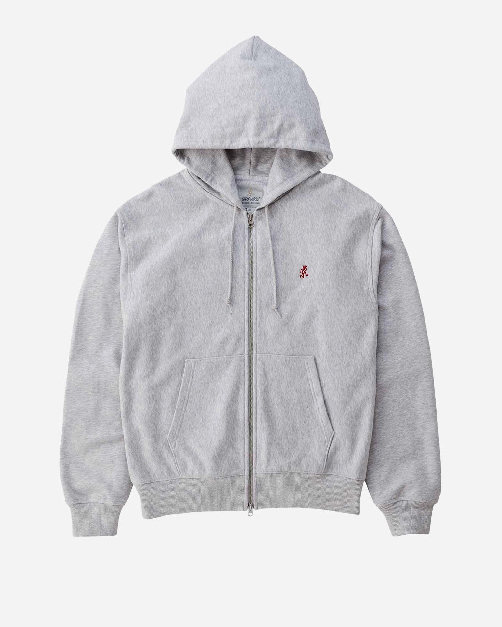 One Point Zip Hooded Sweatshirt Ash Heather